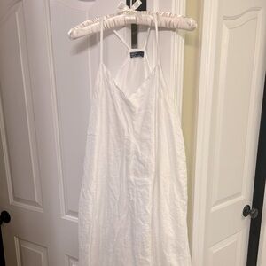 White Linen Dress Gap Size 8